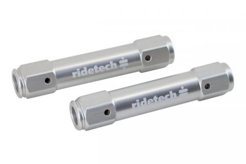 Billet Aluminum Tie Rod Adjusters For 1971-1977 Gm A-Body 2 Adjusters 3.75 Inch Long W/ 11/16 -16 Thread And 4 Jam Nuts Ridetech