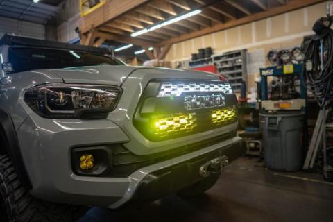 16-23 Tacoma Behind The Grille Dual 10 Inch LED Light Bar Mount SDHQ Offroad
