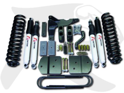 F-250/F-350 Super Duty 4.5 Inch Front 2.5 Inch Rear Coil Spring Suspension System with Drop Brackets For 11-16 Ford F250/F350 Super Duty Revtek