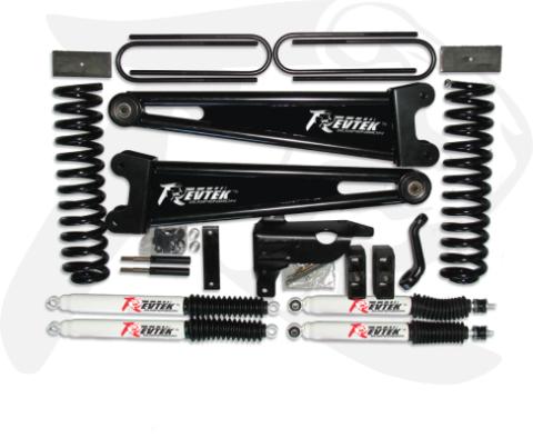 F-250/F-350 Super Duty 4.5 Inch Front 2.5 Inch Rear Coil Spring Suspension System with Radius Arms For 11-14 Ford F250/F350 Super Duty Revtek