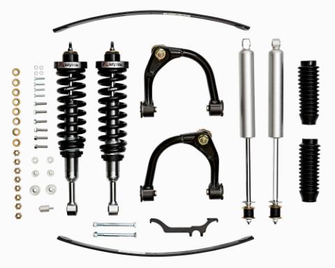Tacoma PreRunner 3.0 Inch Front Adjustable Complete Assembled Coil Over Kit W/ 1.5 Inch Rear Add-A-Leaf Lift and Front SPC Adjustable Control Arms For 16-18 Toyota Tacoma and PreRunner 4WD Revtek