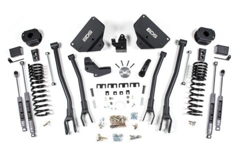 4 Inch Lift Kit w/ 4-Link Ram 2500 w/ Rear Air Ride 14-18 4WD Diesel NX2 Nitro Shocks
