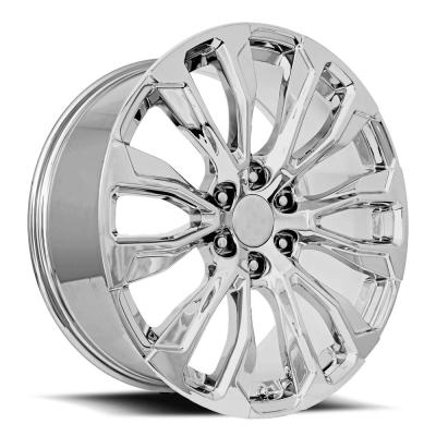 24X10 6X5.5 +31 HB 78.1 Gmc Denali 12 Spoke Replica Wheel Chrome With Cap Factory Reproductions