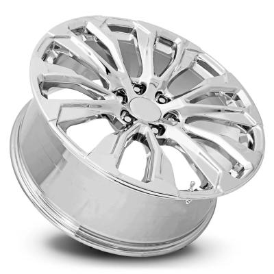 24X10 6X5.5 +31 HB 78.1 Gmc Denali 12 Spoke Replica Wheel Chrome With Cap Factory Reproductions