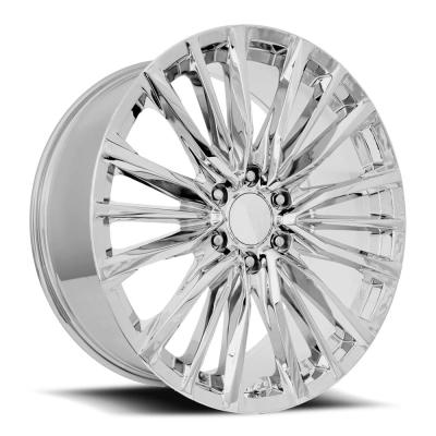 22X9 6X5.5 +28 HB 78.1 Platinum V Replica Wheel Chrome With Cap Factory Reproductions