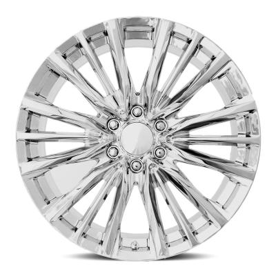 24X10 6X5.5 +28 HB 78.1 Platinum V Replica Wheel Chrome With Cap Factory Reproductions