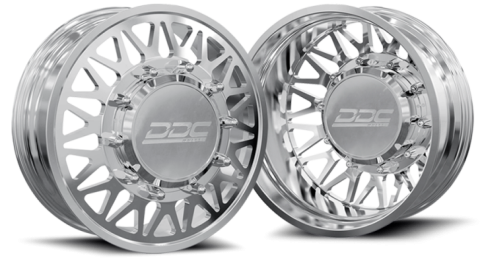 Dually Wheels The Mesh Forged 22x8.25 10x225 Polished 05-10 Ford 15-25 F-450/F-550 Dodge Ram 08-25 4500/5500 DDC Wheels