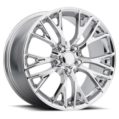 19X10 5X4.75 +56 HB 70.3 2015 C7 Z06 Chrome With Cap Factory Reproductions