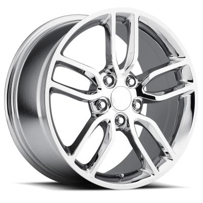 20X10 5X4.75 +79 HB 70.3 2015 Corvette Style 26 Z51 Chrome With Cap Factory Reproductions