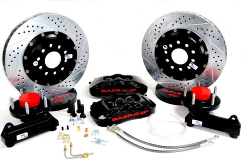 Brake System 13 Inch Front Pro+ Black 70-74 Stock Disc Spindle Only BAER Brakes
