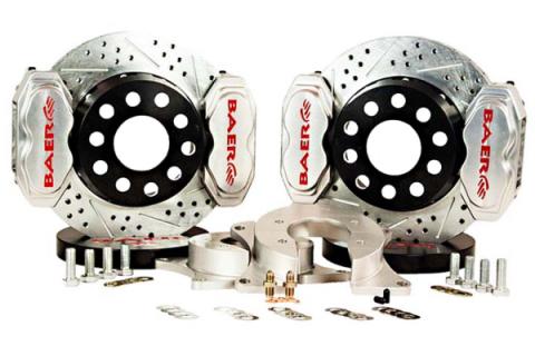 Brake System 11 Inch Rear SS4+ Deep Stage 4-Caliper Clear GM 10/12 Bolt Hybrid BAER Brakes