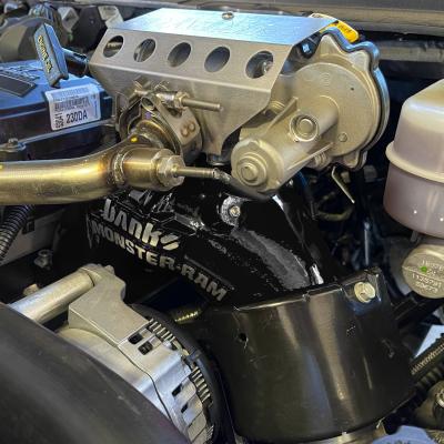 Monster-Ram Intake System for 07.5-12 Dodge Ram 2500/3500 6.7L Cummins Black Powdercoat Banks Power
