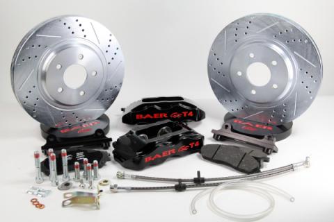 Brake System 13 Inch Front Track4 Black 93-02 Camaro 98-02 OE Spindle Not Included BAER Brakes