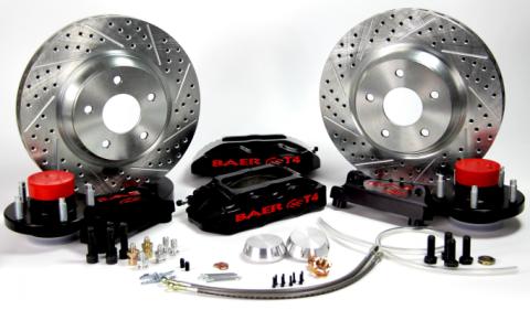 Brake System 13 Inch Front Track4 Black 55-68 GM Y Body BAER Brakes