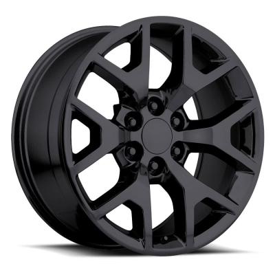 20X9 6X5.5 +27 HB 78.1 2014 Sierra 744 Gloss Black With Cap Factory Reproductions