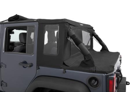 Jeep Wrangler Halftop Soft Tops For Jeep 2007-2018 Wrangler JK 4 Door Black Premium Twill Bestop