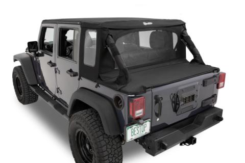 Jeep Wrangler Halftop Soft Tops For Jeep 2007-2018 Wrangler JK 4 Door Black Premium Twill Bestop