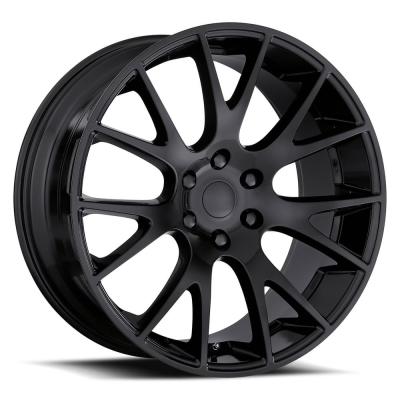 22X10 6X5.5 +25.4 HB 77.8 Truck Hellcat Gloss Black With Cap Factory Reproductions