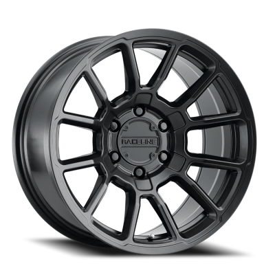 Aluminum Wheels 20x9 Gauge 950B Satin Black Multi Spoke 0 Offset 5 on 127 Bolt Pattern 78.1 Bore Raceline