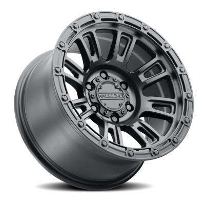 Aluminum Wheels 18x9 Compass 956B Satin Black -12 Offset 6 on 139.7 Bolt Pattern 106.1 Bore Raceline