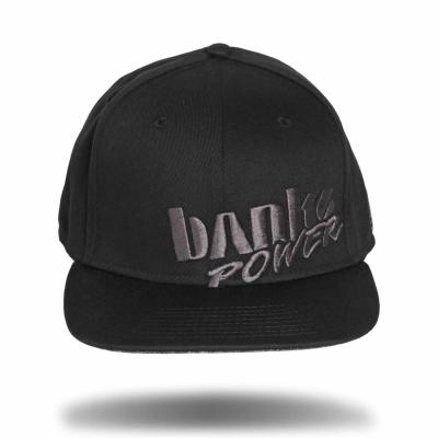 Power Hat Premium Fitted Black/Gray Flat Bill Flexible Fit Banks Power