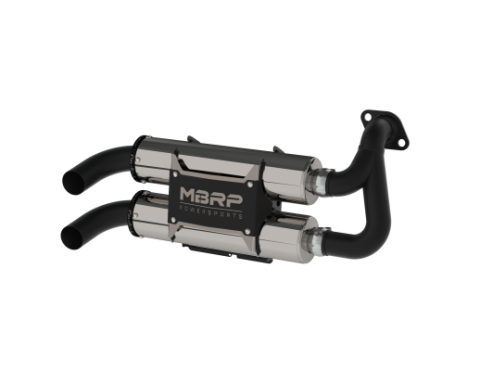 Stacked Dual Slip On Exhaust Pipe For 16-Up Polaris RZR S 1000 General 1000 Performance Series MBRP