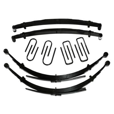 Lift Kit 2.5 Inch Lift 69-73 Chevrolet K10 Pickup 69-72 Chevrolet K20 Pickup 69-72 GMC K15/K1500 Pickup 69-72 GMC K25/K2500 Pickup For Use w/52 Inch Rear Springs Includes Front/Rear Leaf Springs Front/Rear U Bolt Kits Bushing Kit Skyjacker