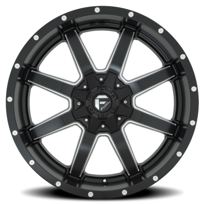 Aluminum Wheels 20X9 Maverick D538 5 On 110/5 On 127 Black/Milled 72.6 Bore 38 Offset Fuel Off Road Wheels