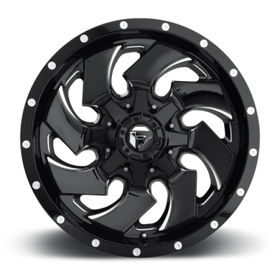 Aluminum Wheels 20X10 Cleaver D574 5 On 114.3/5 On 127 Gloss Black/Milled 78.1 Bore -18 Offset 8 Spoke Fuel Off Road Wheels