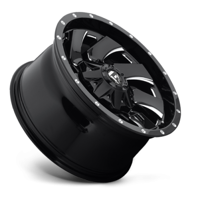 Aluminum Wheels 20X9 Cleaver D574 5 On 114.3/5 On 127 Gloss Black/Milled 78.1 Bore 1 Offset 8 Spoke Fuel Off Road Wheels