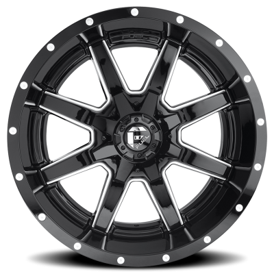 Aluminum Wheels 20X9 Maverick D610 5 On 108/5 On 127 Gloss Black/Milled 71.5 Bore 30 Offset Fuel Off Road Wheels