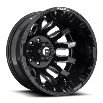 Dually Wheels 20X8.25 Blitz Dually D675 8 On 210 Gloss Black 154.3 Bore -246 Offset Multi Spoke Outer Dually Fuel Off Road Wheels