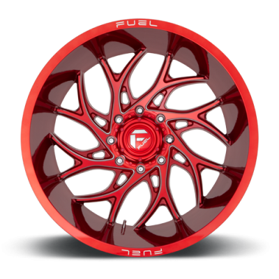 Aluminum Wheels 24X14 Runner D742 5 On 139.7 Candy Red Milled 78 Bore -75 Offset Fuel Off Road Wheels