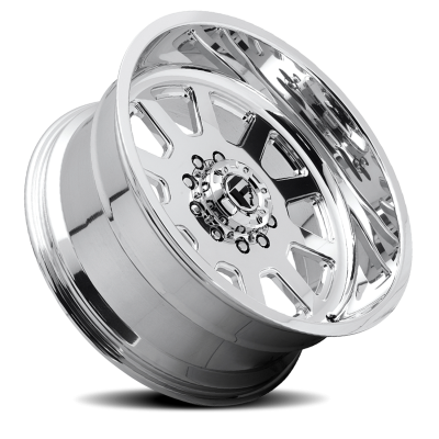 Dually Wheels 22X12 FF09D Dually DE09 Super Single PO 10 On 170 Polished 125.1 Bore -50 Offset Front Dually Fuel Off Road Wheels