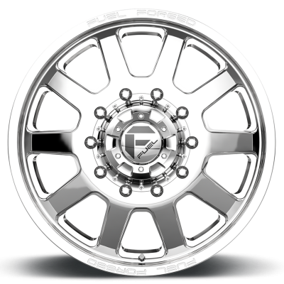 Dually Wheels 24X8.25 FF09D Dually DE09 PO 10 On 225 Polished 170.1 Bore 105 Offset Front Dually Fuel Off Road Wheels