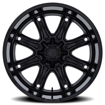 Aluminum Wheels 22X9 Darkstar FC853MB 5 On 114.3/5 On 127 Matte Black/Gloss Black Lip 78.1 Bore 1 Offset Fuel Off Road Wheels