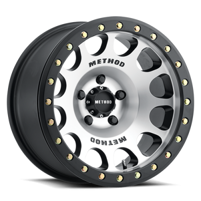 Aluminum Wheels 17x9 Beadlock MR105 Bolt Pattern 5 On 127 Offset -38 Lip Size 1.77 Matte Black MBM Machined Face Method