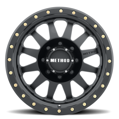Aluminum Wheels 18x9 Double Standard MR304 Bolt Pattern 8 On 165.1 Offset -12 Lip Size 3.86 Matte Black MB Method
