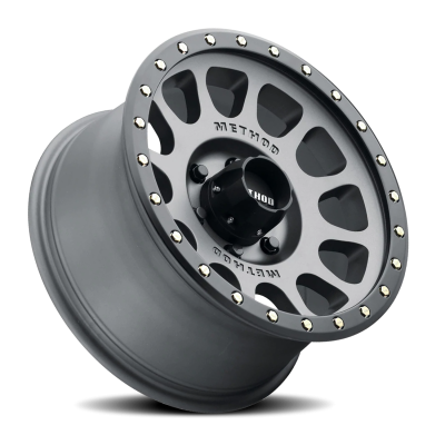 Aluminum Wheels 17x8.5 NV MR305 Bolt Pattern 5 On 127 Offset 0 Lip Size 1.3 Titanium TT Matte Black Lip Method