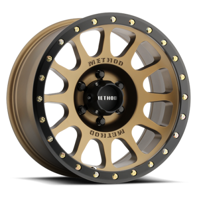 Aluminum Wheels 18x9 NV MR305 Bolt Pattern 6 On 135 Offset 18 Lip Size 1.38 Method Bronze BRZ Black Street Loc Method