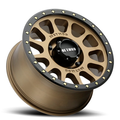 Aluminum Wheels 18x9 NV MR305 Bolt Pattern 6 On 135 Offset 18 Lip Size 1.38 Method Bronze BRZ Black Street Loc Method