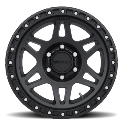 Aluminum Wheels 17x9 MR312 Bolt Pattern 6 On 139.7 Offset -12 Lip Size 0.91 Matte Black MB Method