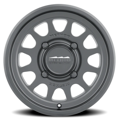 Aluminum Wheels 15x10 MR414 Bead Grip UTV Bolt Pattern 4 On 136 Offset 25 Lip Size 2.72 Matte Black MB Method