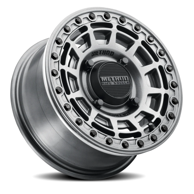 Aluminum Wheels 15x7 MR415 Beadlock UTV Bolt Pattern 4 On 156 Offset 38 Lip Size 0 Graphite GY Gloss Graphite Ring Method