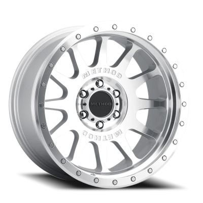 Aluminum Wheels 20x10 NV MR605 Bolt Pattern 8 On 170 Offset -24 Lip Size 2.83 Machined Silver SL Clear Coat Method