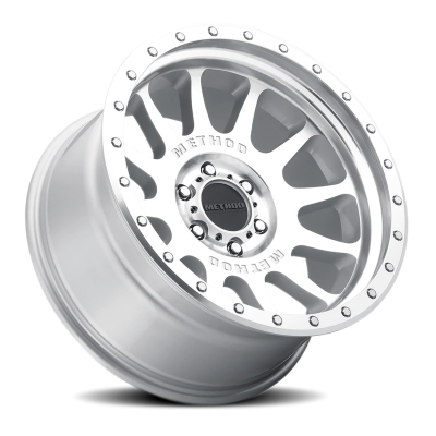 Aluminum Wheels 20x10 NV MR605 Bolt Pattern 8 On 170 Offset -24 Lip Size 2.83 Machined Silver SL Clear Coat Method