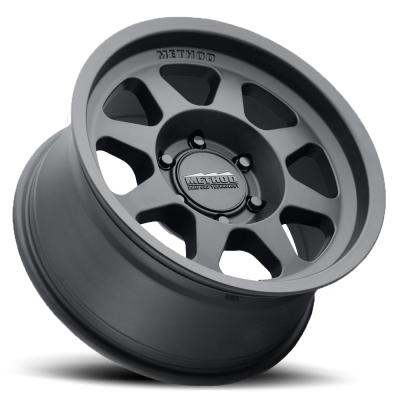 Aluminum Wheels 17x7.5 Bead Grip MR701 Bolt Pattern 6 On 130 Offset 50 Lip Size 0.98 Matte Black MB Method