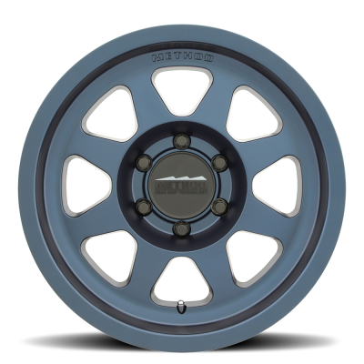 Aluminum Wheels 17x9 Bead Grip MR701 Bolt Pattern 6 On 139.7 Offset -12 Lip Size 1.97 Bahia Blue BL Method