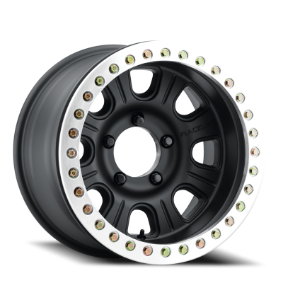 Aluminum Wheels 17x8.5 Monster Beadlock RT231 Machined Face Black 0 Offset 5 on 127 Bolt Pattern 83.82 Bore Raceline