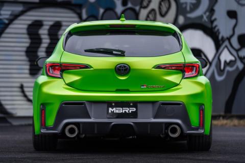 2023-Up Toyota Corolla GR 1.6L Armor Pro T304 Stainless Steel 3 Inch Cat-Back Dual Split Rear with Burnt End Tips MBRP